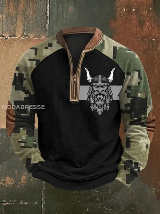 Retro Svensk Mönstrad Sweatshirt As picture / S