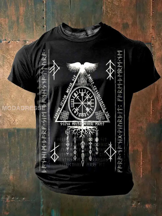 Retro Svenskt Vikingatröja För Män Casual T-shirt som bild / M