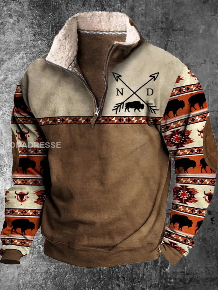 Retro Western Stil Trykt linjesköt A / S