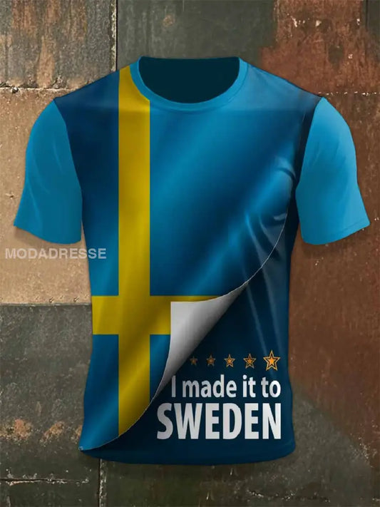 Retrotryckt Casual T-shirt För Män som bild / S