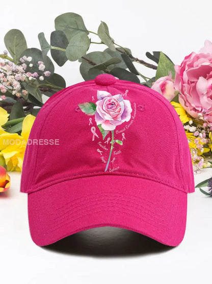 Rosa rosa bröstcancer neutral hatt rosröd / ONE