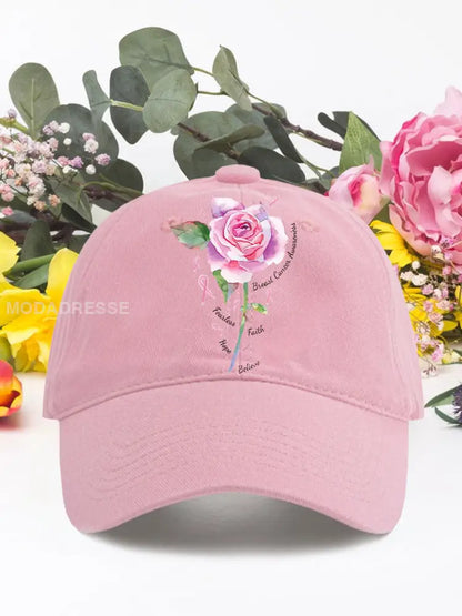 Rosa rosa bröstcancer neutral hatt rost / ONE