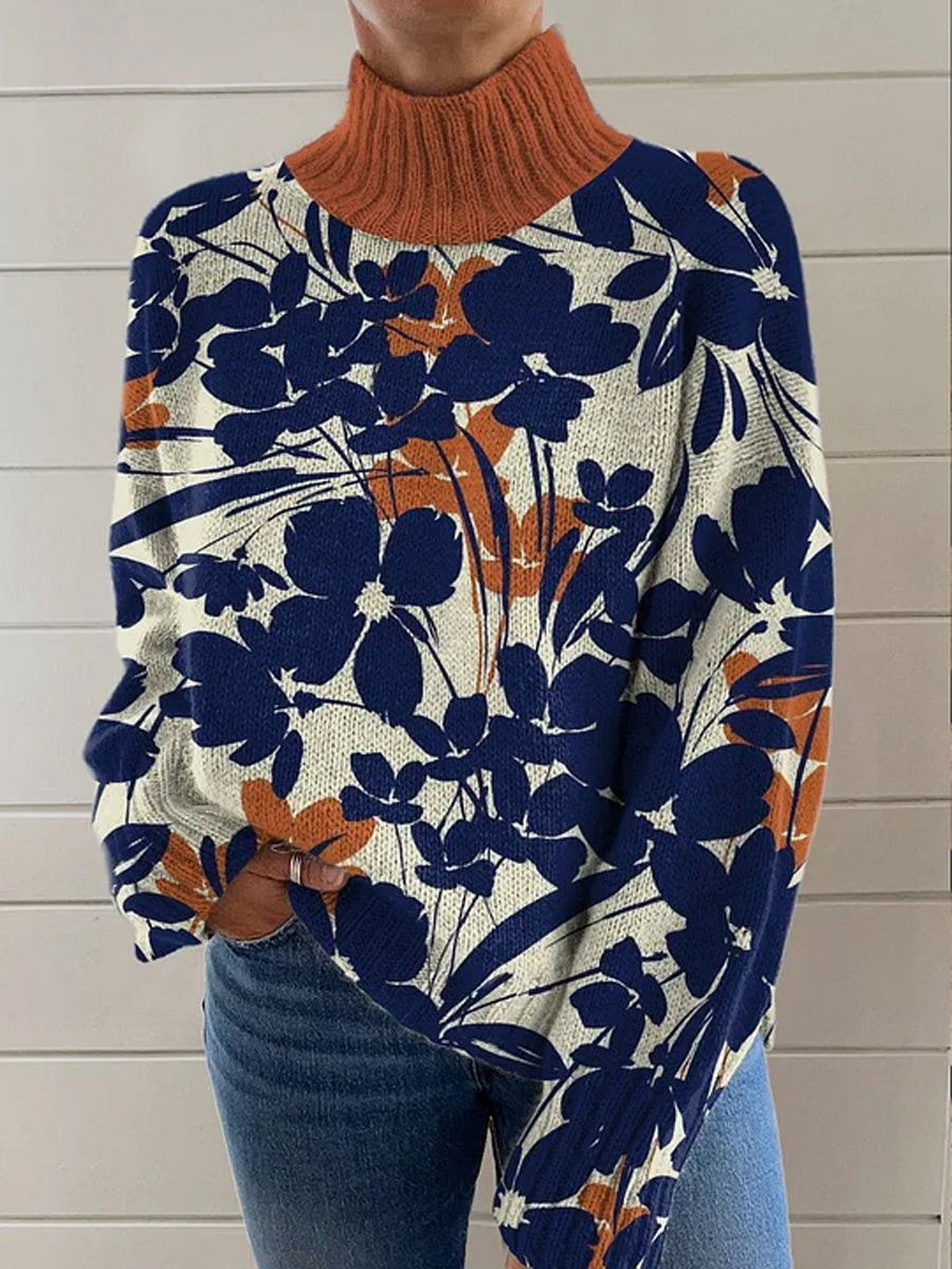 Kvinner kunst Vintage kunst trykk Casual Chic Sweater Pullover