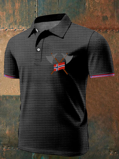 Norges flagg trykt på topp