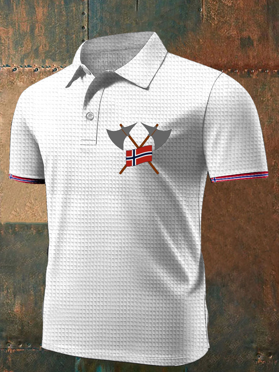 Norges flagg trykt på topp