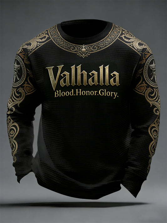 Herrtröja i vikingastil med Valhalla-mönster