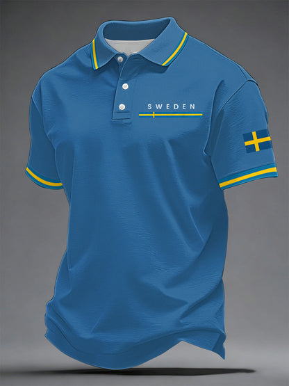 Herrkonsttryck på svenska avslappnad topp