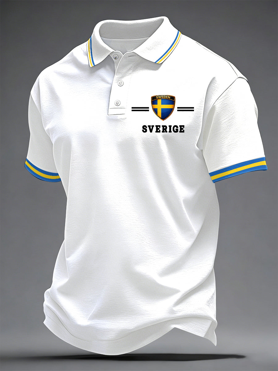 Herrkonsttryck på svenska avslappnad topp