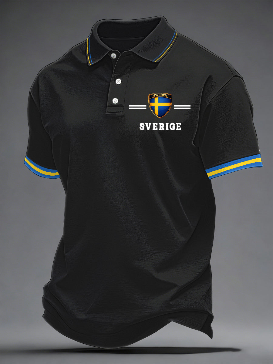 Herrkonsttryck på svenska avslappnad topp