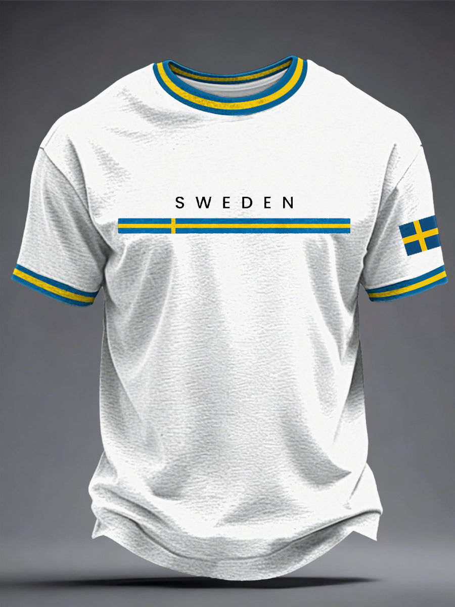 Mäns svensk konst Tryckt T-shirt