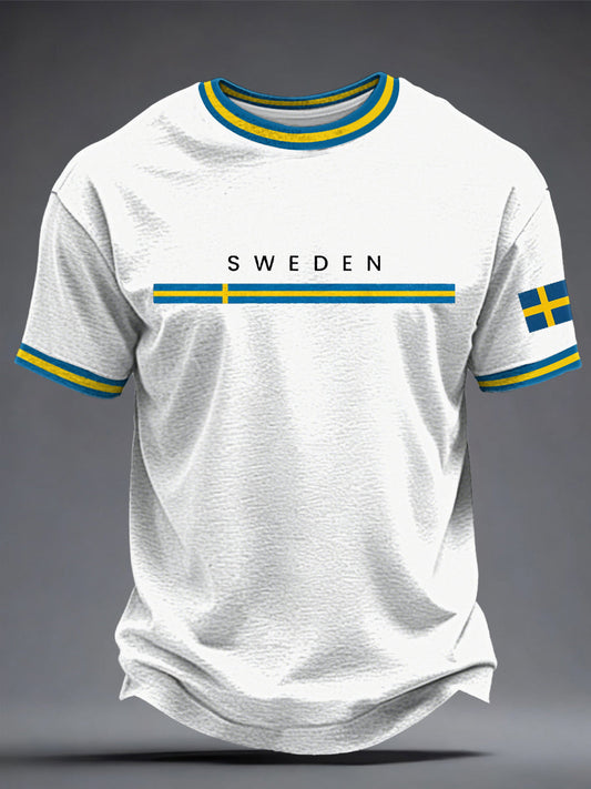 Mäns svensk konst Tryckt T-shirt