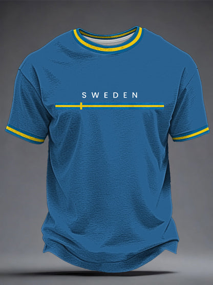 Mäns svensk konst Tryckt T-shirt