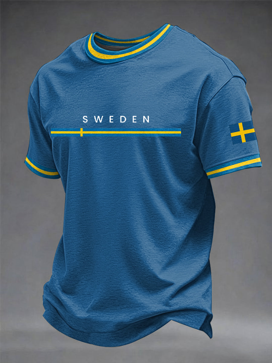 Mäns svensk konst Tryckt T-shirt