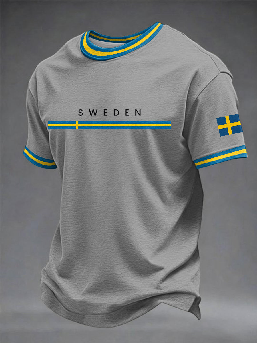 Mäns svensk konst Tryckt T-shirt