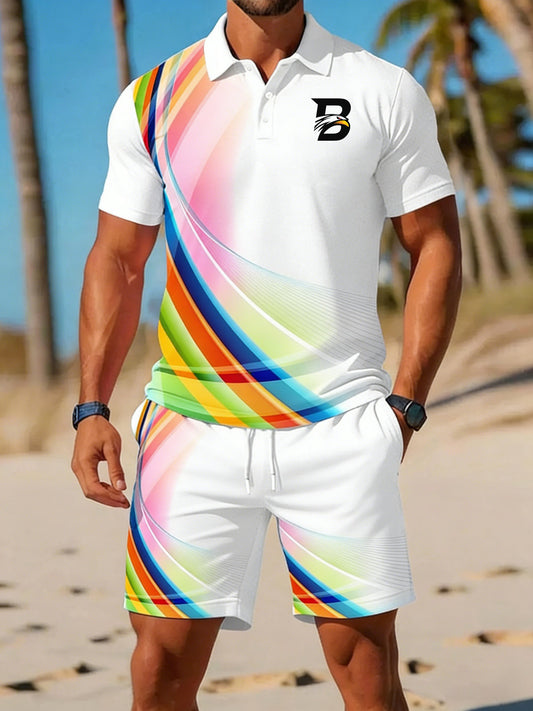 Mäns Casual Business Short-sleeved Kostym