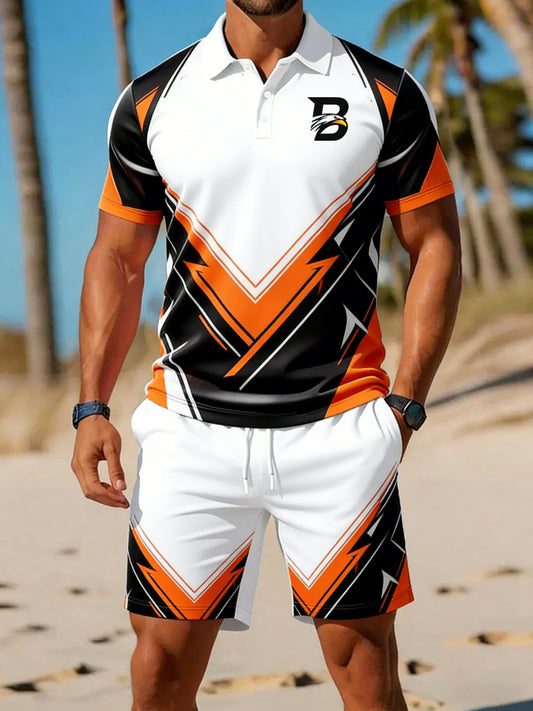 Mäns Casual Business Short-sleeved Kostym