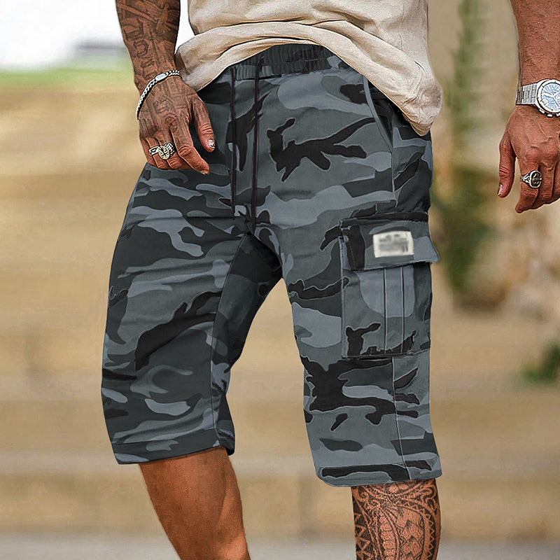 🩳 53% RABATT 🗺️ | Herr Camouflage Cargo-Shorts – Många Fickor & Avslappnad Passform