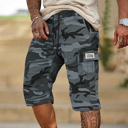 🩳 53% RABATT 🗺️ | Herr Camouflage Cargo-Shorts – Många Fickor & Avslappnad Passform