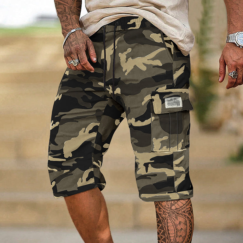 🩳 53% RABATT 🗺️ | Herr Camouflage Cargo-Shorts – Många Fickor & Avslappnad Passform