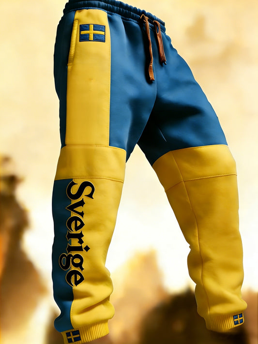 Herr Retro Viking Svensk Flagga Märke Fritidshusor