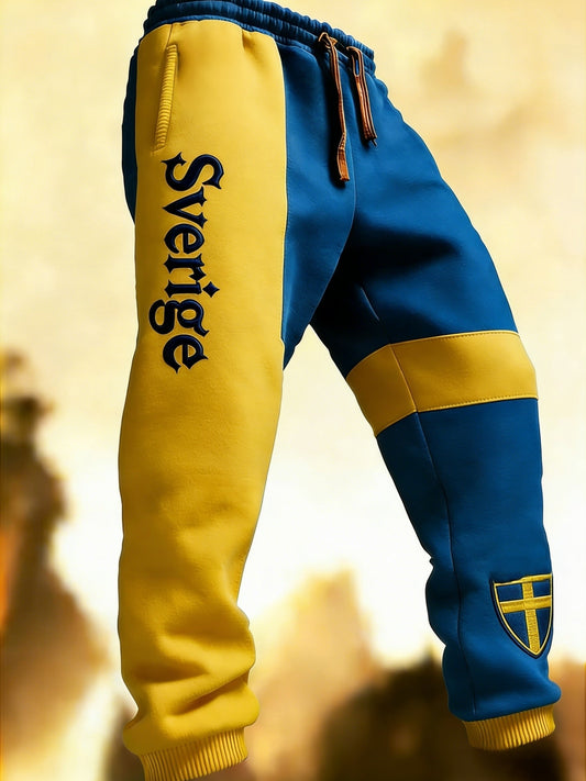 Herr Retro Viking Svensk Flagga Märke Fritidshusor