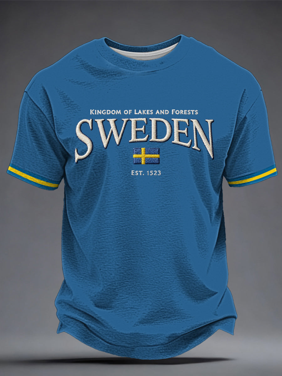 Herrtröja med svensk konsttryck