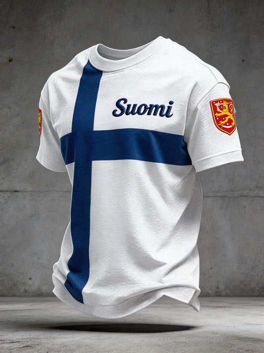 Miesten suomalainen Inspiroitu tulosta T-paito