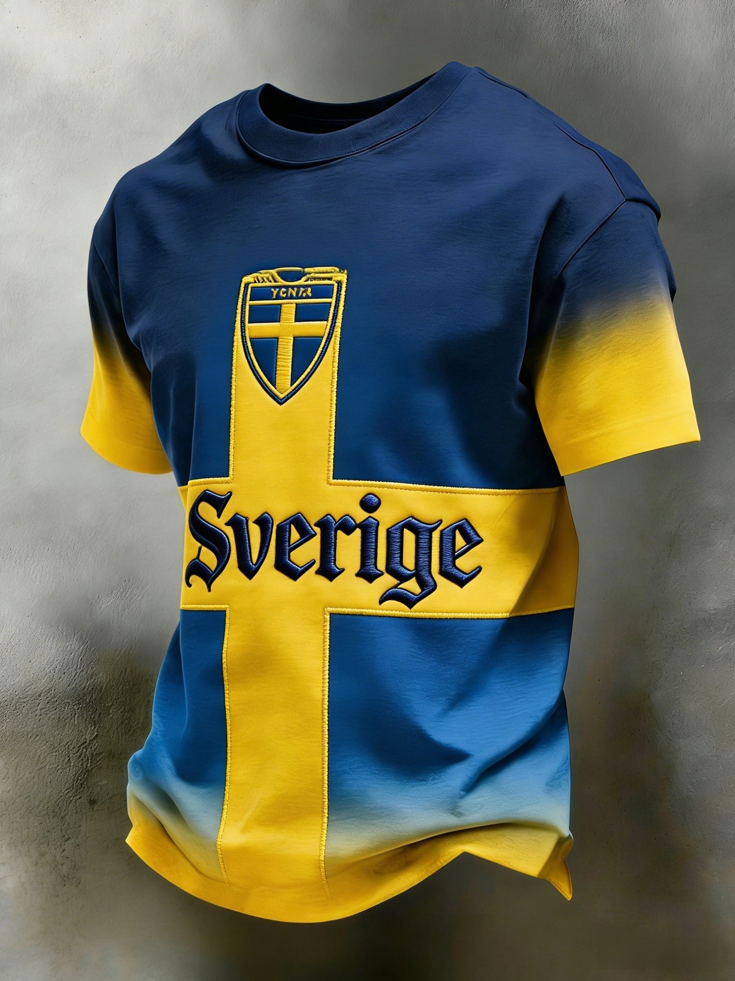Retro Viking Svensk flaggbricka Casual Sporty Short-Shirt