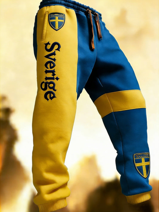 Herr Retro Viking Svensk Flagga Märke Fritidshusor