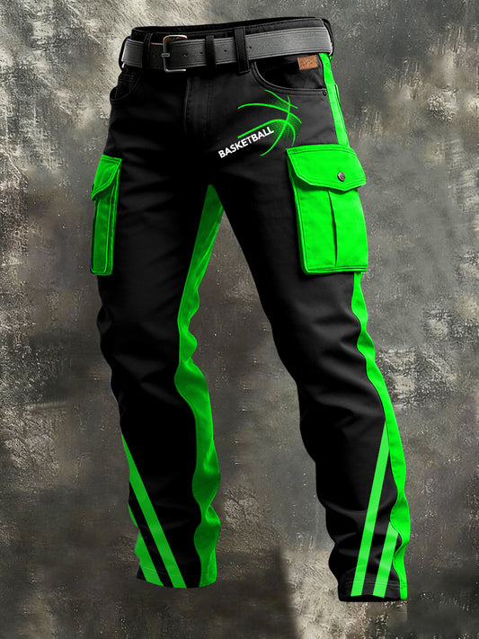 Herrar Retro Semester Affär Konsttryck Avslappnad Arbetströja Byxor