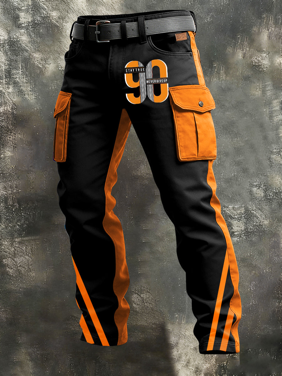 Herrar Retro Semester Affär Konsttryck Avslappnad Arbetströja Byxor