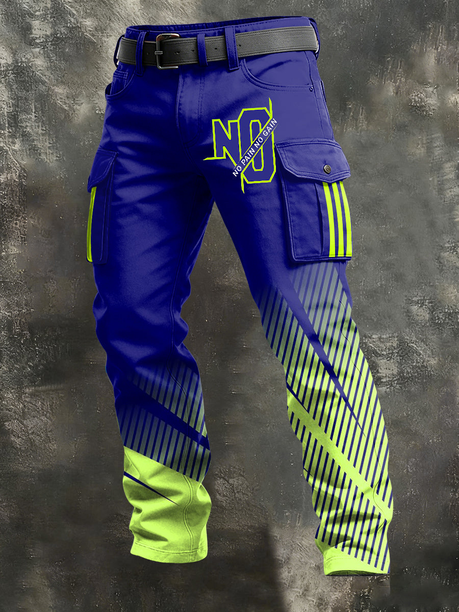 Herrar Retro Semester Affär Konsttryck Avslappnad Arbetströja Byxor