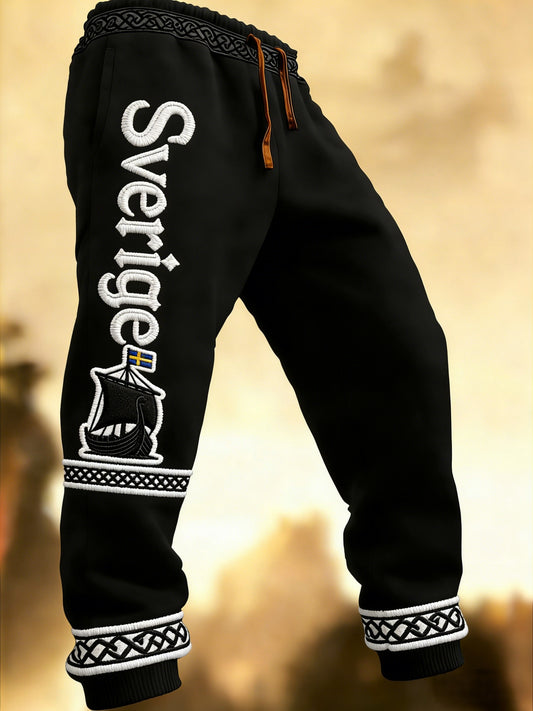 Herr Retro Viking Svensk Flagga Märke Fritidshusor