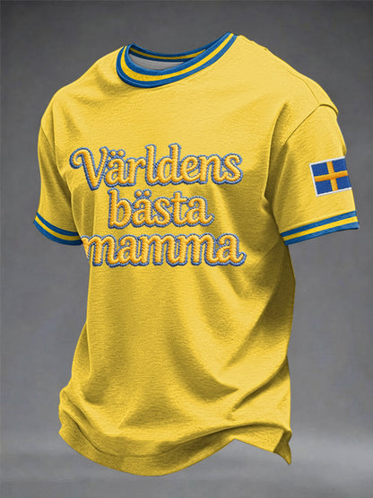 Herrtröja med svensk text om Mors dag och tryck