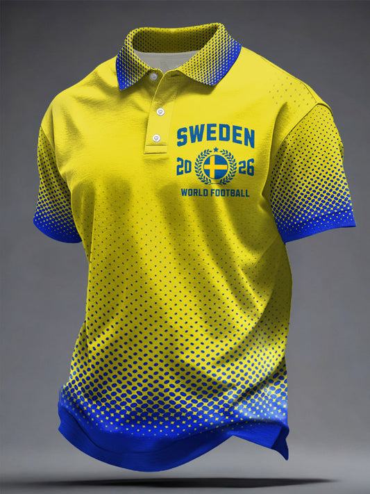 Herr Sverige Fotbollsläkare Tryckta Casual T-shirts