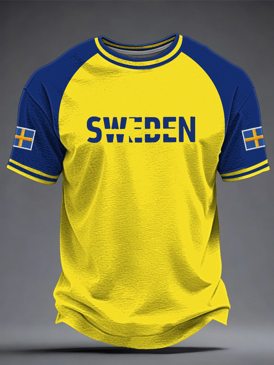 Herrtröja med svensk konsttryck