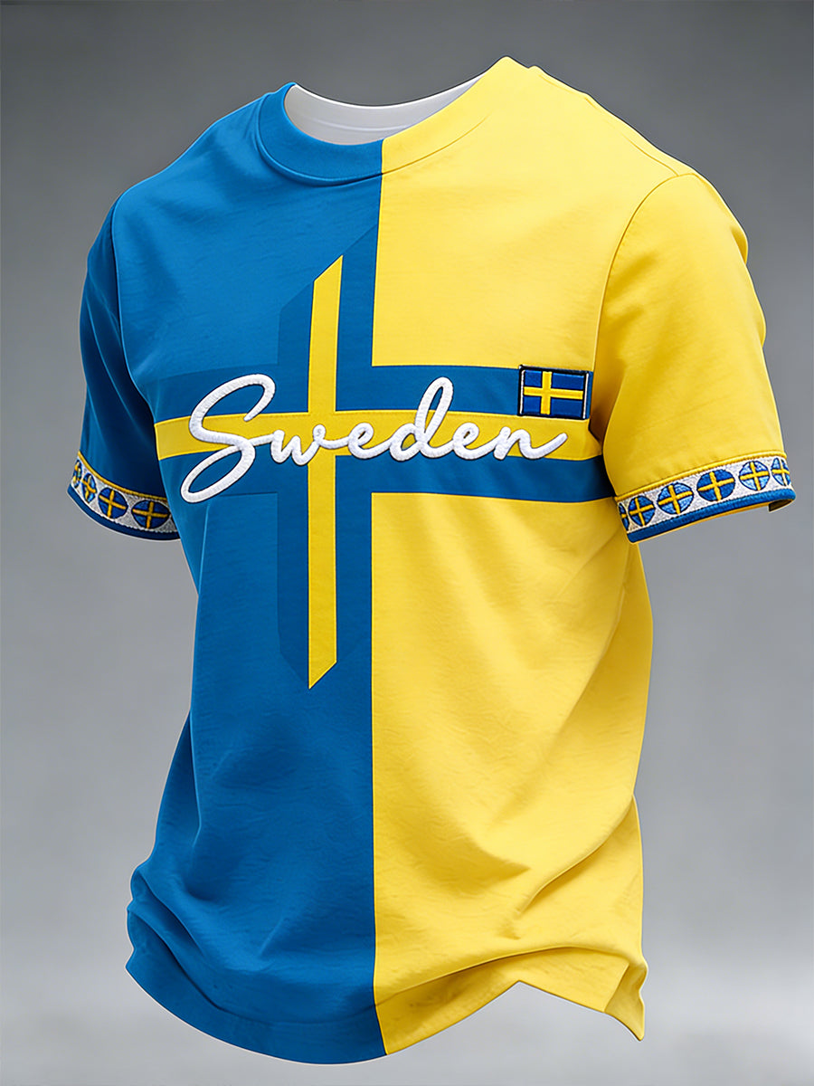 Retro Svensk konst inspirerad tryckt Casual Topp