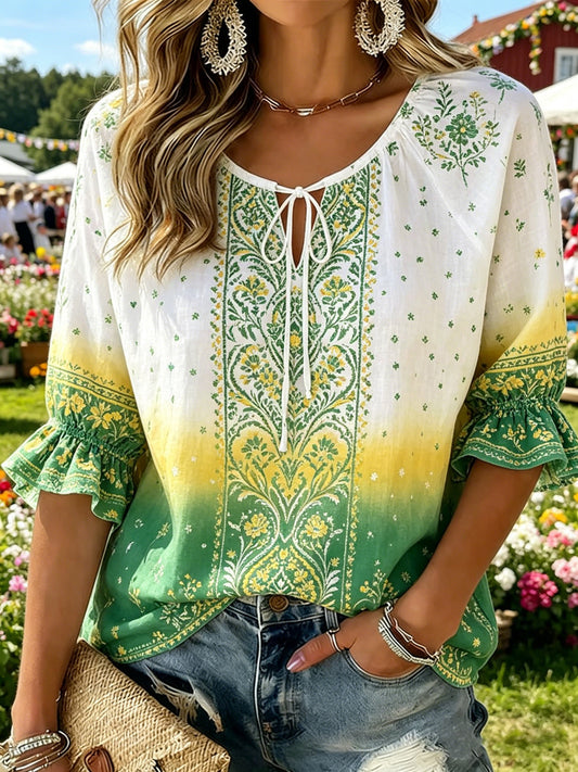 Damer Svensk midsommarfest minneskonsttryck T-shirt