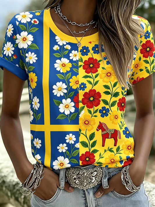 Kvinnors midsommarfestival minneskonst Skriv ut T-shirt