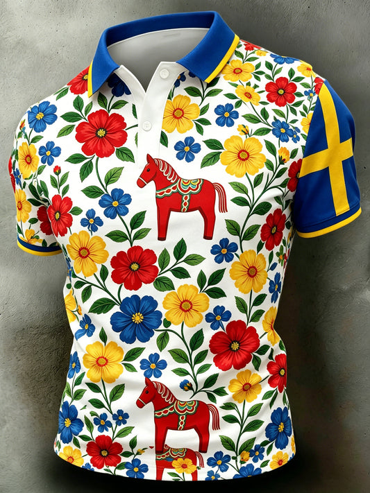 Mäns svenska midsommarfestival minneskonst Skriv ut Polo.