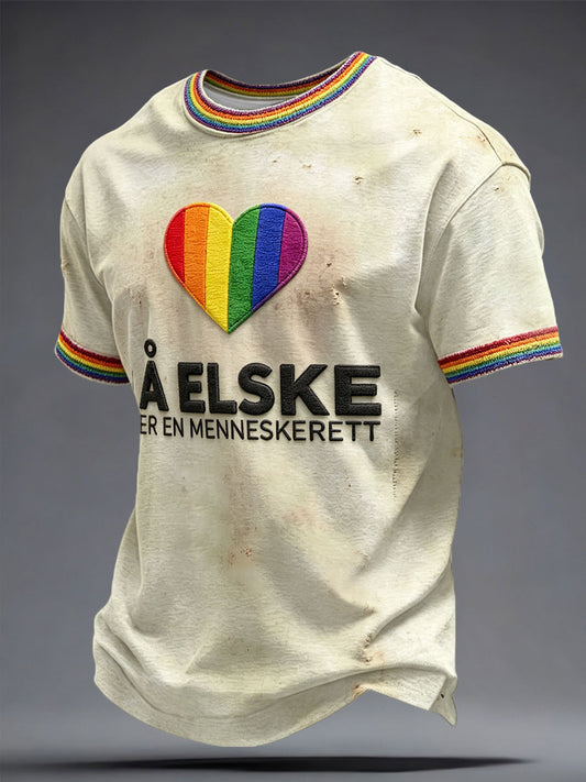 Norge Bergen Pride kunst trykt T-skjorte