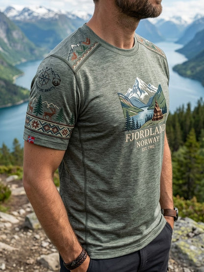 Herrer Retro Norsk Fjord Utendørs Fritidstrøye