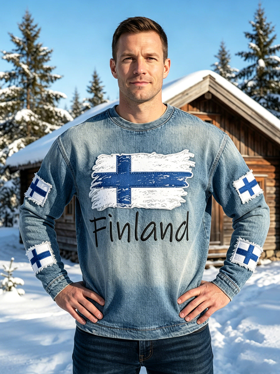 Miesten vohveli pitkähiha T-paita