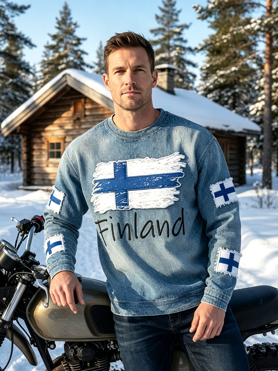 Miesten vohveli pitkähiha T-paita