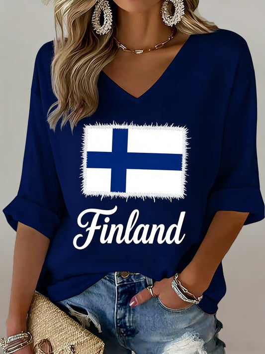 Naisten suomalainen lippu värjäysteema