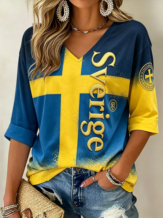 Damer Sverige Fotboll Emblem Topp