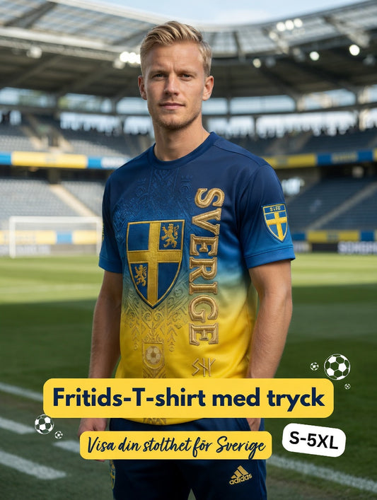 Herrtröja med tryck: Svensk fotbollslärd 2026
