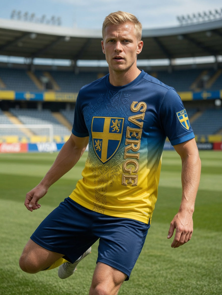 Herrtröja med tryck: Svensk fotbollslärd 2026