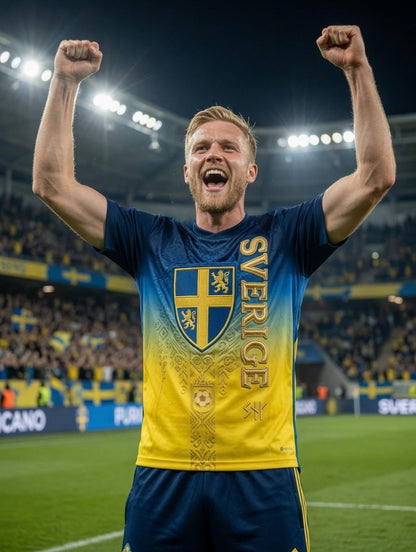 Herrtröja med tryck: Svensk fotbollslärd 2026