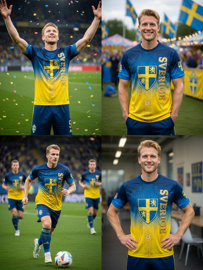Herrtröja med tryck: Svensk fotbollslärd 2026